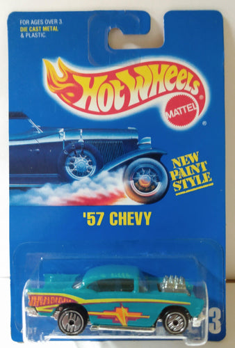 Hot Wheels Collector #213 '57 Chevy 1992 uh Chevy Emblem On Door - TulipStuff
