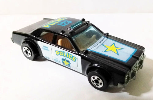 Hot Wheels 9526 Sheriff Patrol Police Car 1990 Black #59 - TulipStuff