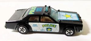 Hot Wheels 9526 Sheriff Patrol Police Car 1990 Black #59 - TulipStuff