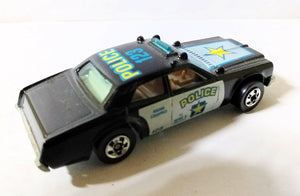 Hot Wheels 9526 Sheriff Patrol Police Car 1990 Black #59 - TulipStuff