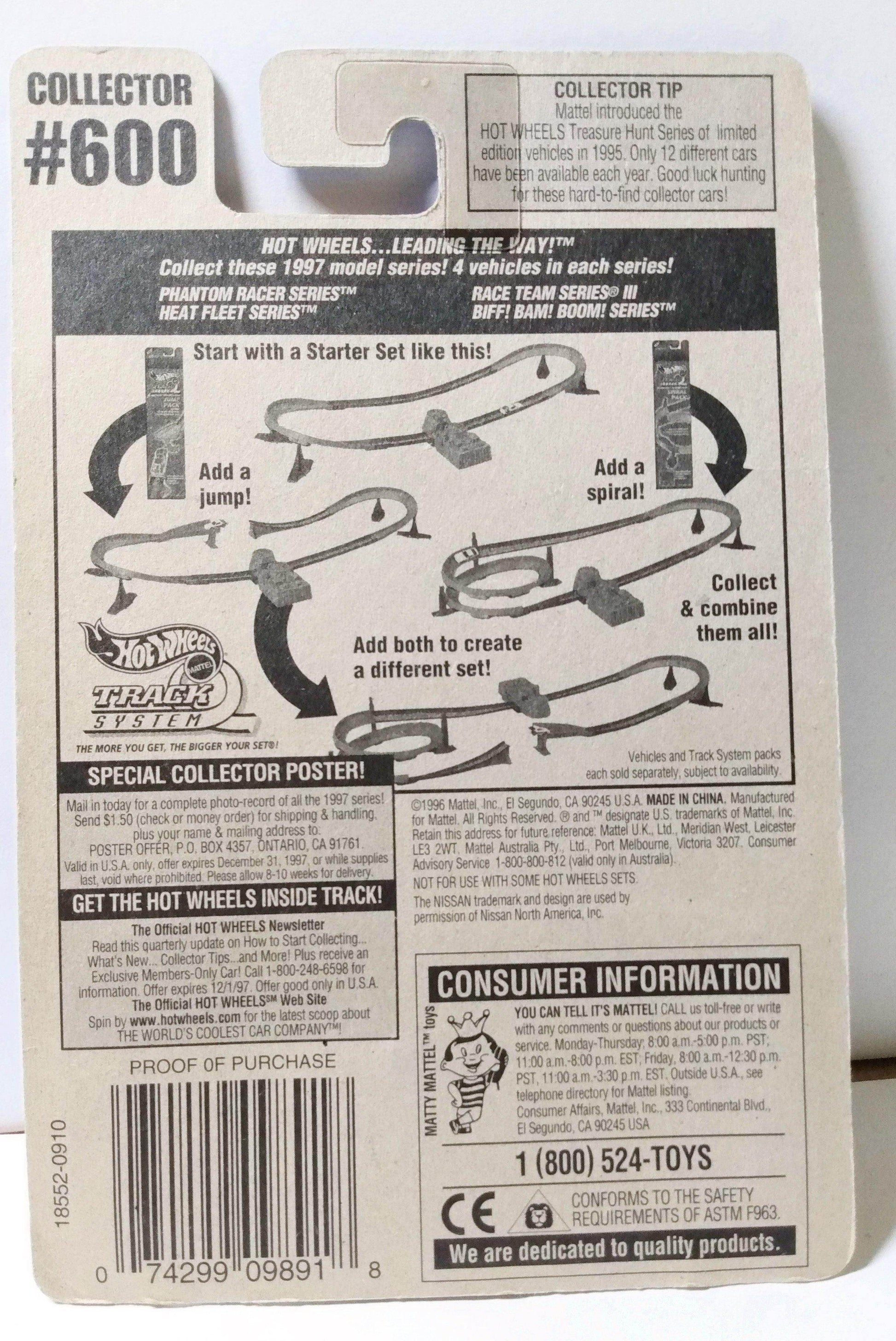 Hot Wheels Collector #600 Nissan Custom Z 300ZX 1996 - TulipStuff