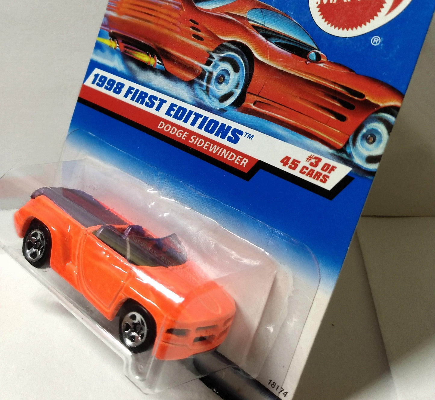 Hot Wheels 1998 First Editions Dodge Sidewinder #634 45 error card - TulipStuff