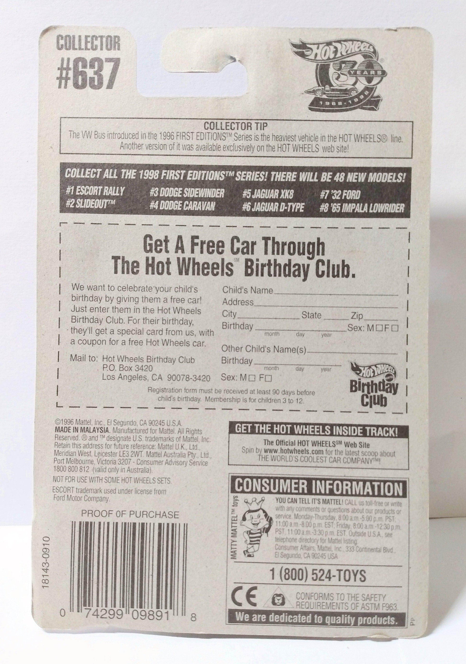 Hot Wheels 1998 First Editions Ford Escort Rally Collector 637 - TulipStuff