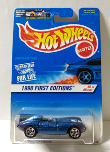 Hot Wheels 1998 First Editions Collector #638 Jaguar D-Type 48 error - TulipStuff
