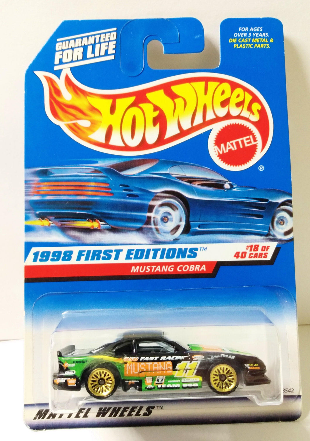 Hot Wheels 1998 First Editions Ford Mustang Cobra Collector #665 - TulipStuff