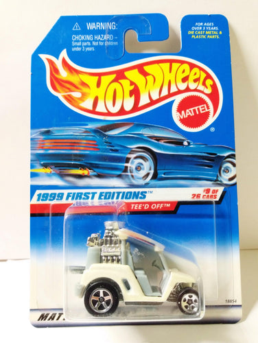 Hot Wheels 1999 First Editions Tee'd Off Collector #683 Golf Cart gray - TulipStuff