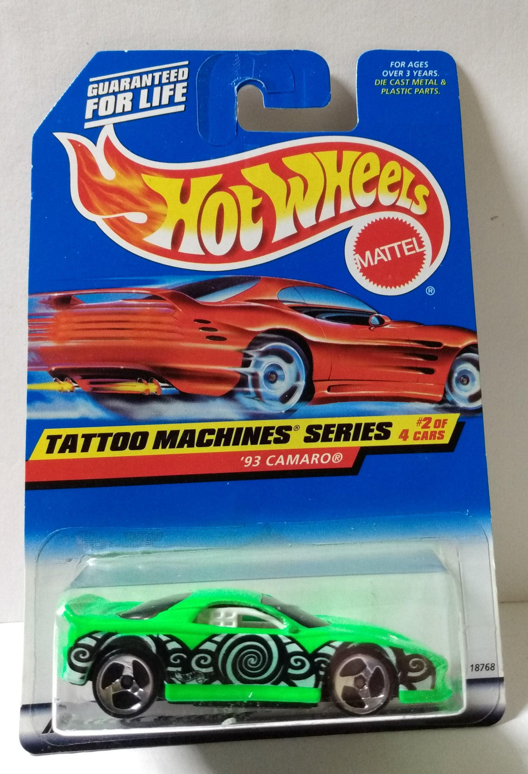 Hot Wheels Tattoo Machines Collector #686 '93 Camaro Chevrolet - TulipStuff