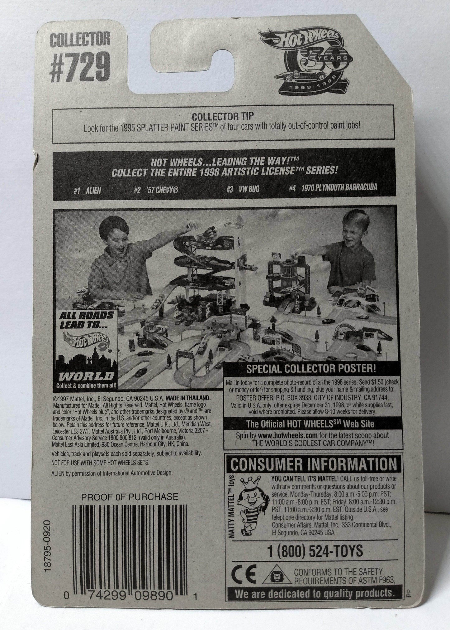 Hot Wheels Artistic License Collector #729 Alien Concept Car 1997 - TulipStuff