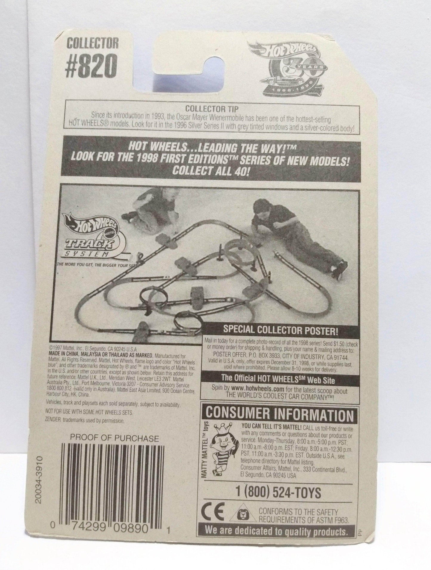 Hot Wheels Collector #820 Zender Fact 4 Sports Car 1997 - TulipStuff