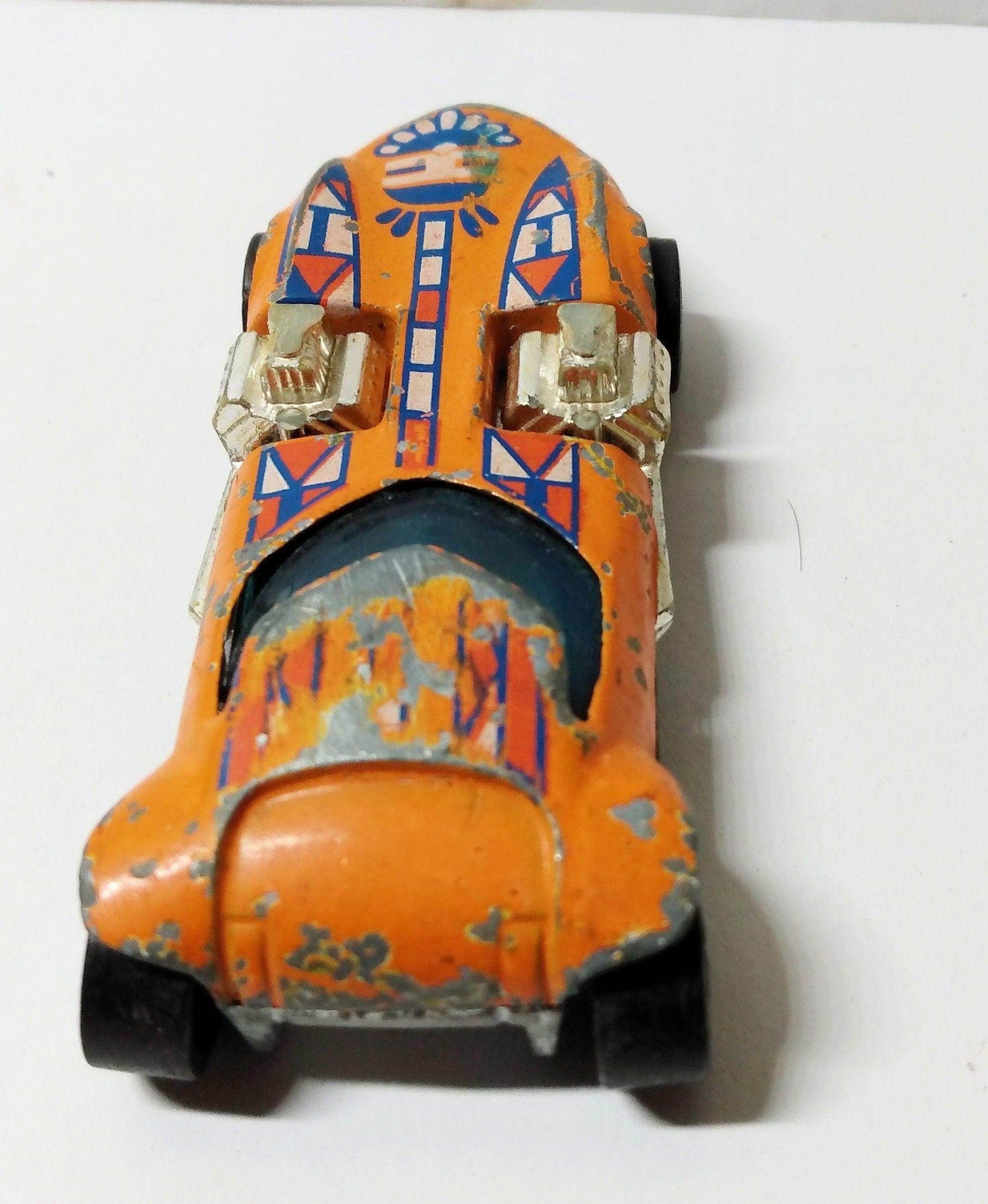 Hot Wheels Redline 8240 Twin Mill Orange Flying Colors Hong Kong 1976 - TulipStuff