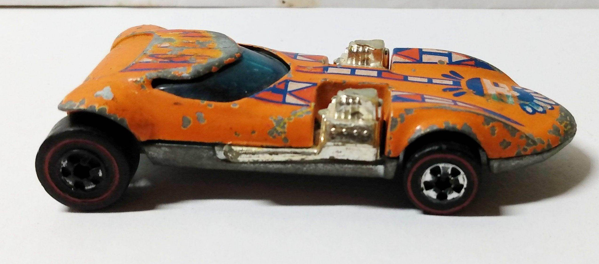 Hot Wheels Redline 8240 Twin Mill Orange Flying Colors Hong Kong 1976 - TulipStuff