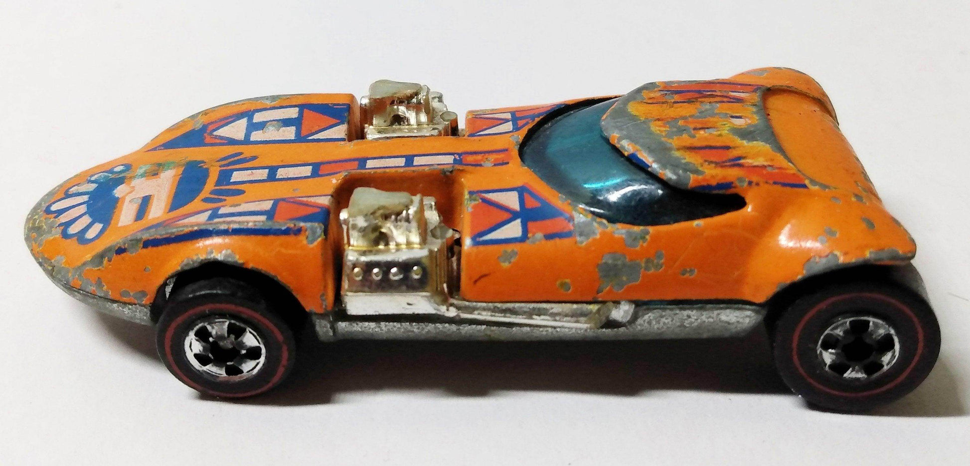 Hot Wheels Redline 8240 Twin Mill Orange Flying Colors Hong Kong 1976 - TulipStuff