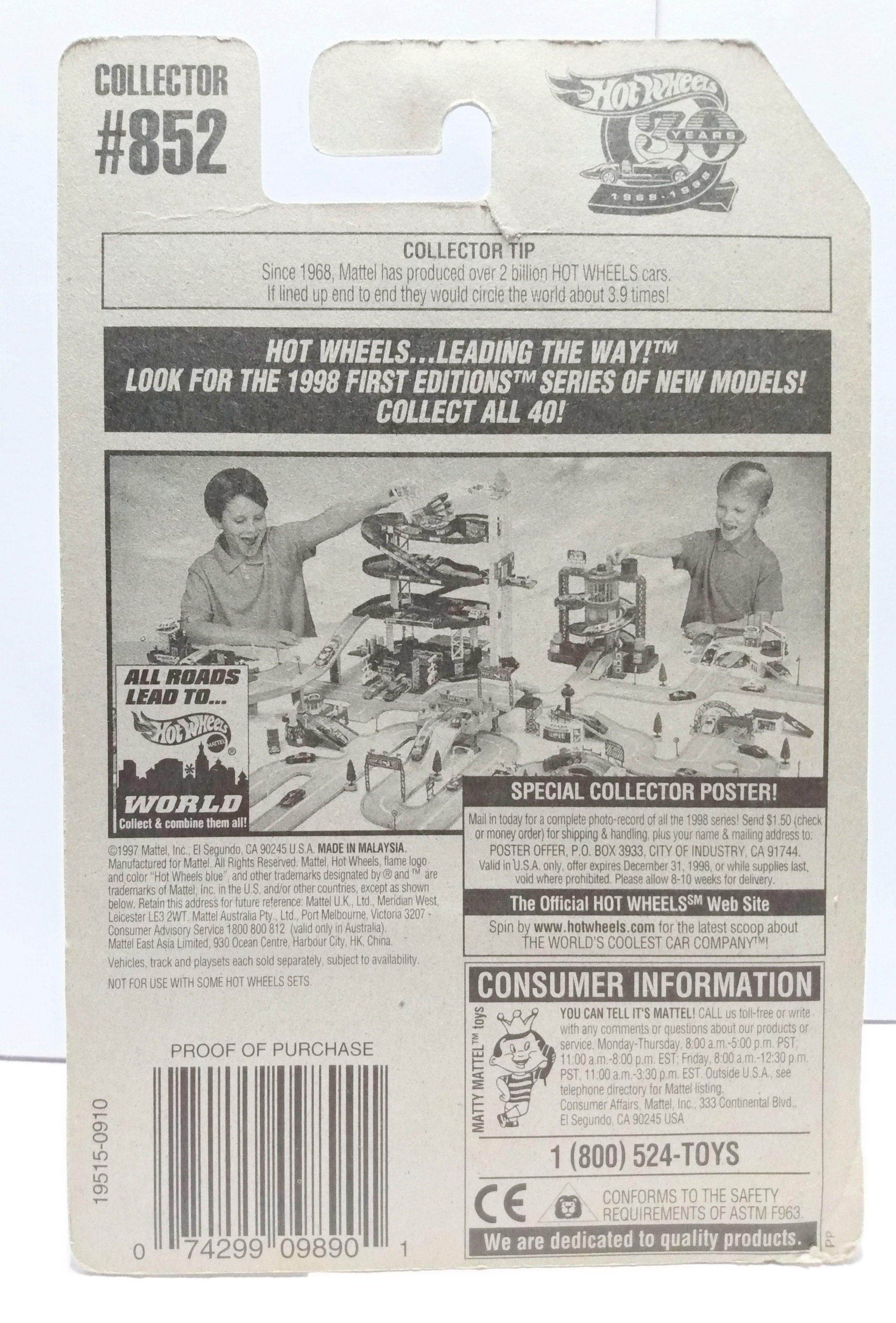 Hot Wheels Collector #852 Rigor Motor Concept Race Car 1998 - TulipStuff