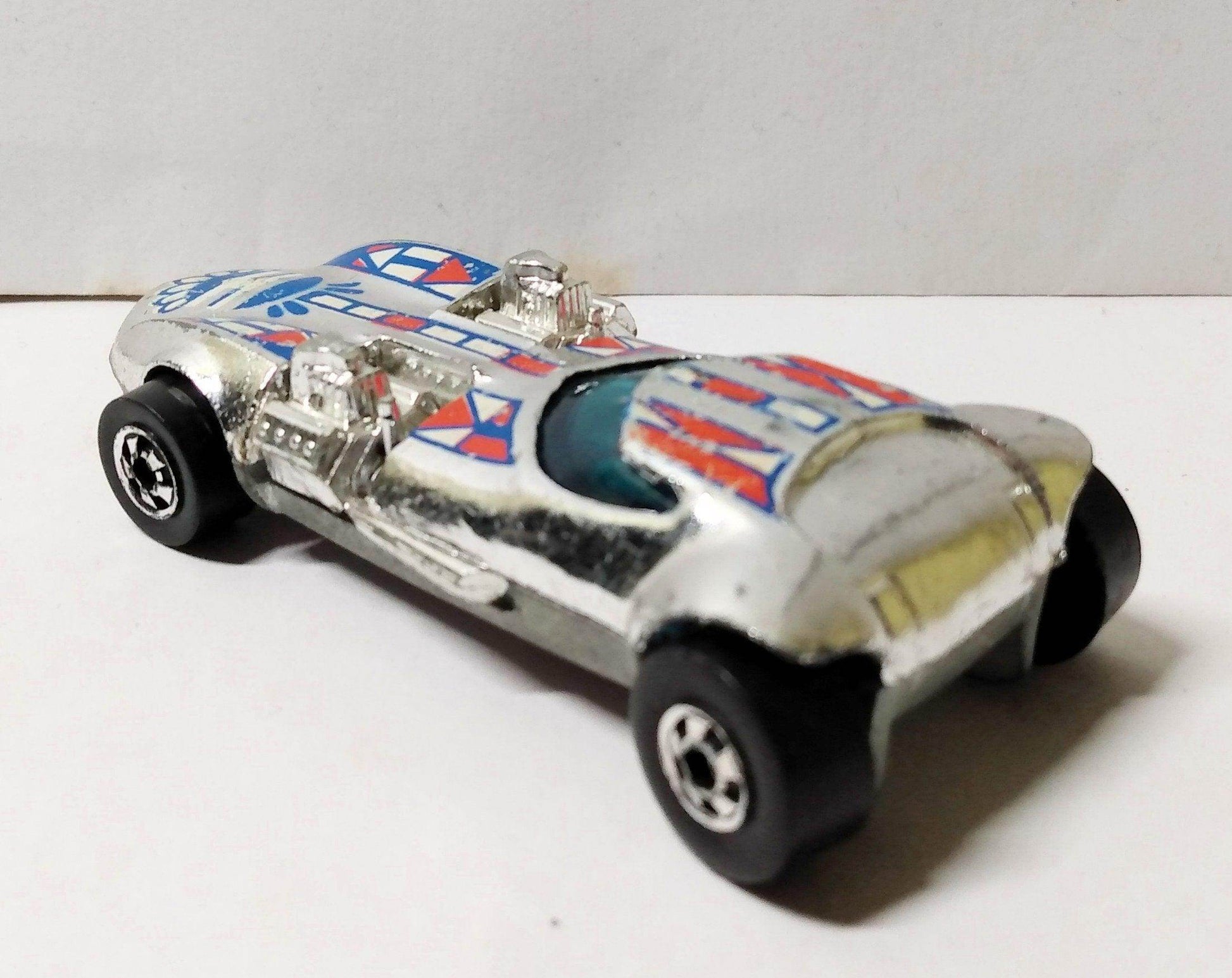 Hot Wheels 9509 Super Chromes Twin Mill Hong Kong 1976 bw - TulipStuff