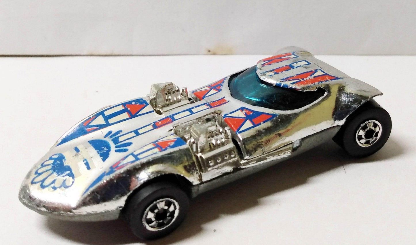Hot Wheels 9509 Super Chromes Twin Mill Hong Kong 1976 bw - TulipStuff