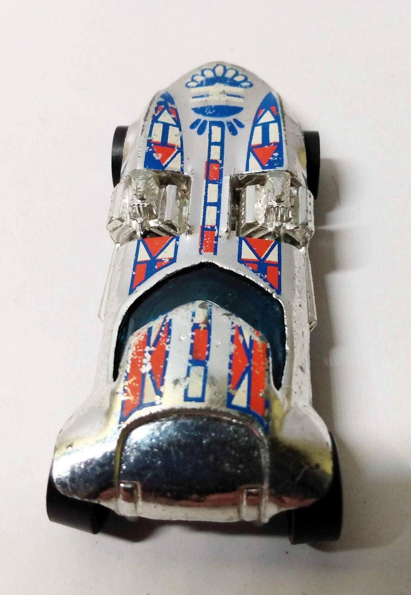 Hot Wheels 9509 Super Chromes Twin Mill Hong Kong 1976 bw - TulipStuff