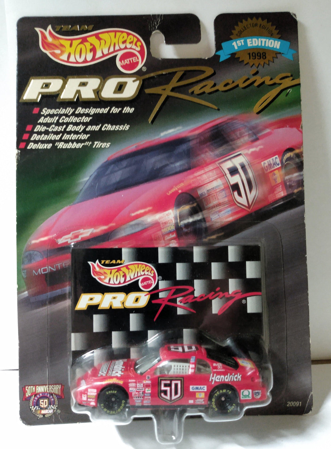 Hot Wheels 1998 Pro Racing 1st Ed Ricky Craven Hendrick Monte Carlo - TulipStuff