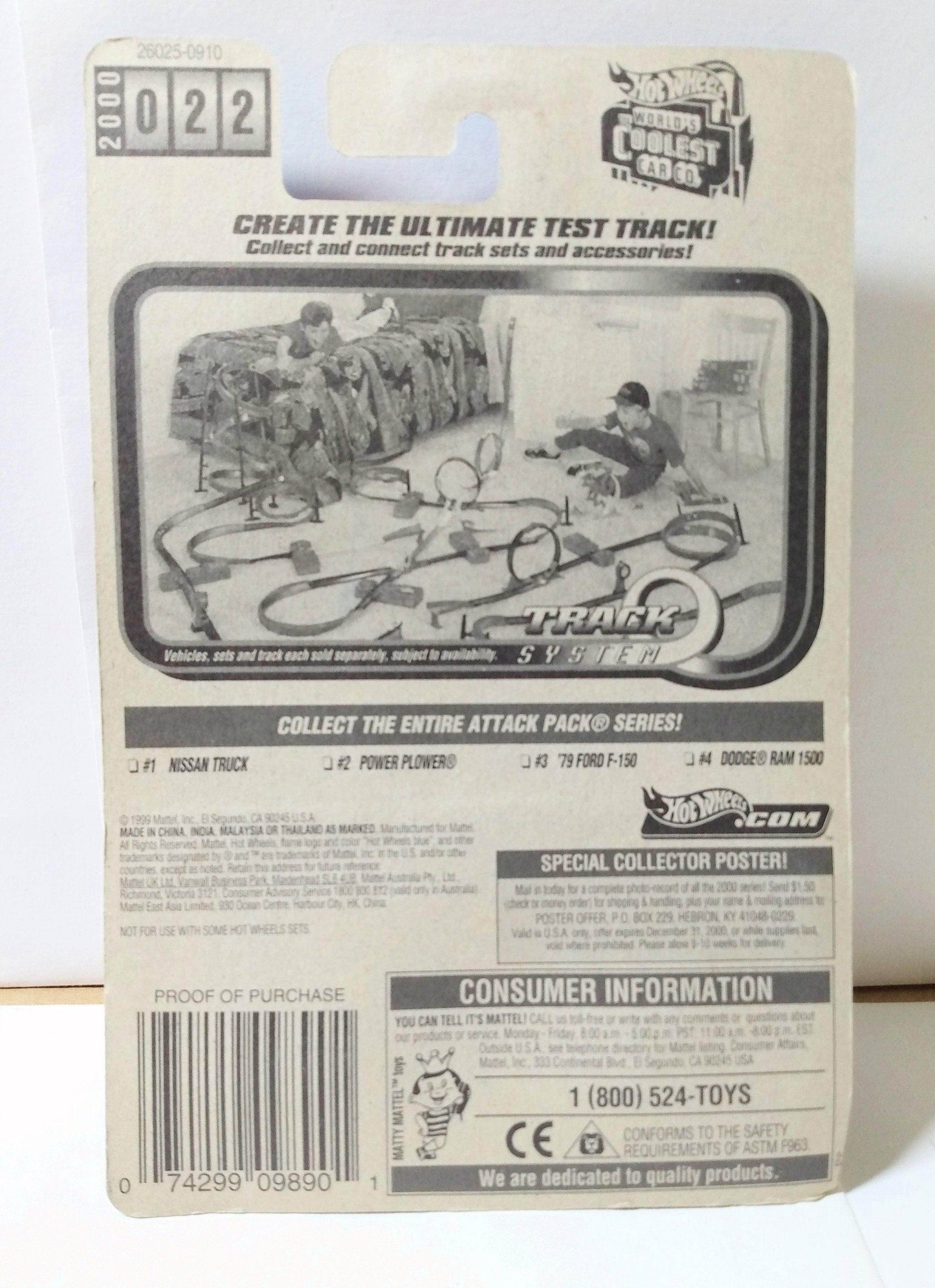 Hot Wheels Attack Pack Power Plower Chevy Pickup 2000 Collector #022 - TulipStuff