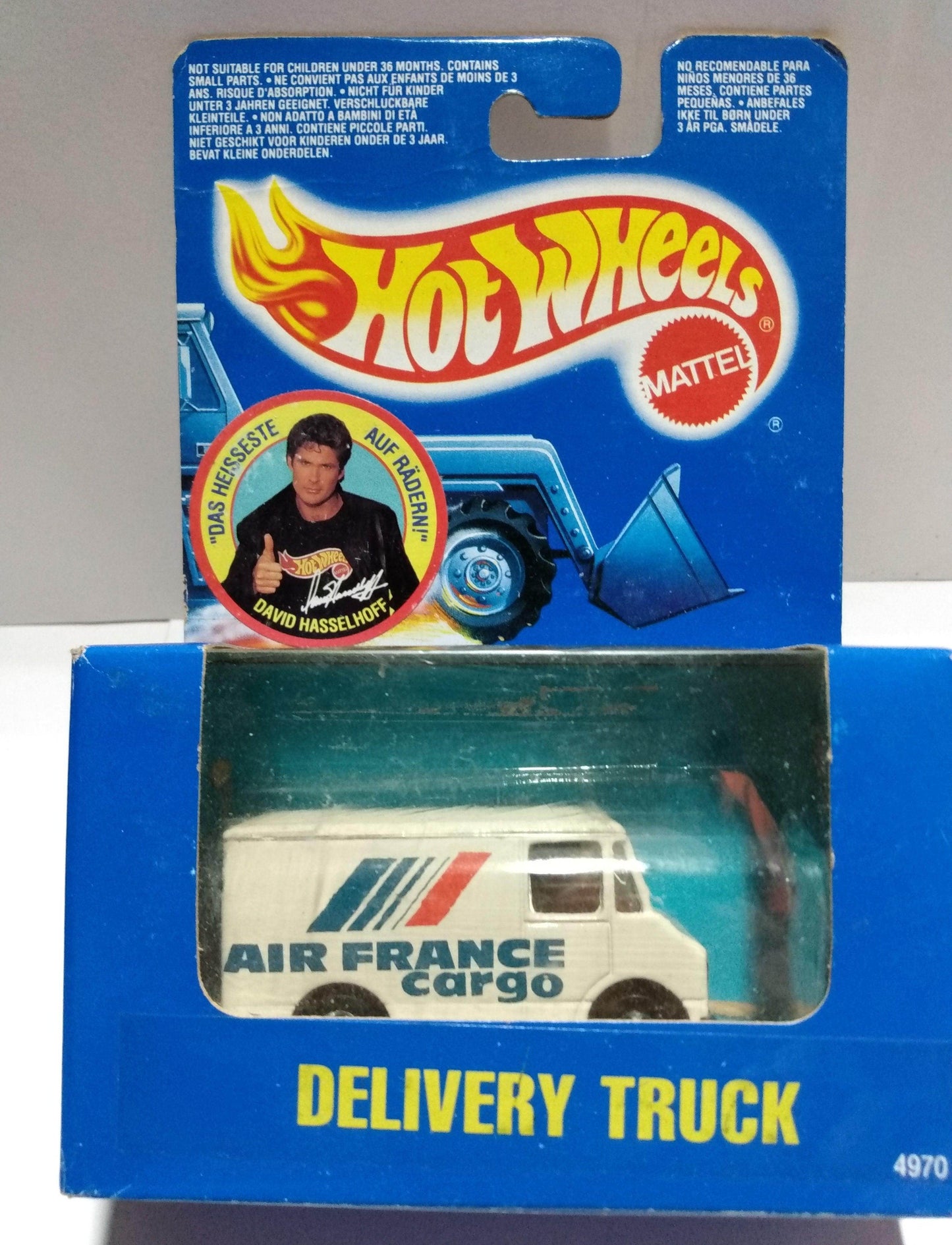Hot Wheels 4970 Air France Delivery Truck David Hasselhoff Germany 1990 - TulipStuff
