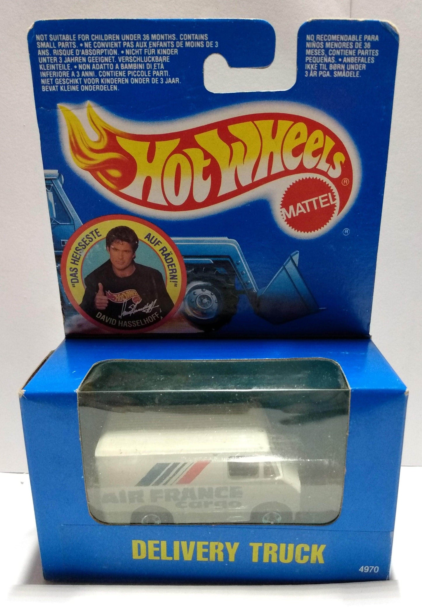 Hot Wheels 4970 Air France Delivery Truck David Hasselhoff Germany 1990 - TulipStuff