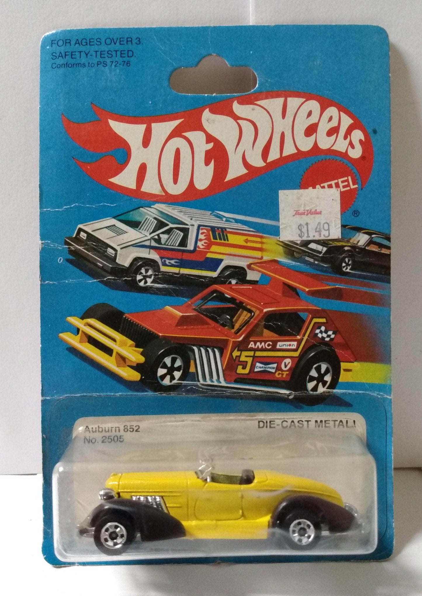 Hot Wheels 2505 Auburn 852 Hong Kong 1980 brown fenders interior - TulipStuff