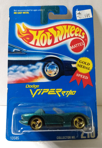 Hot Wheels Collector #210 Dodge Viper RT/10 Gold Medal Speed g3sp 1995 - TulipStuff