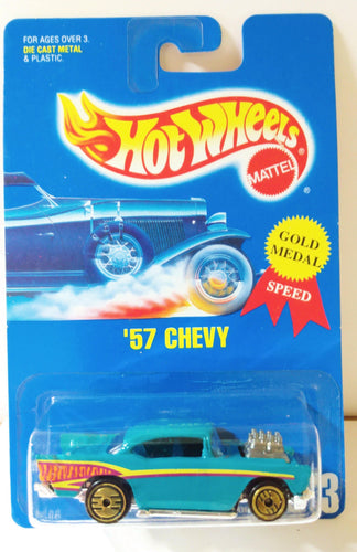 Hot Wheels Collector #213 '57 Chevy 1994 Gold Medal Speed uhg - TulipStuff