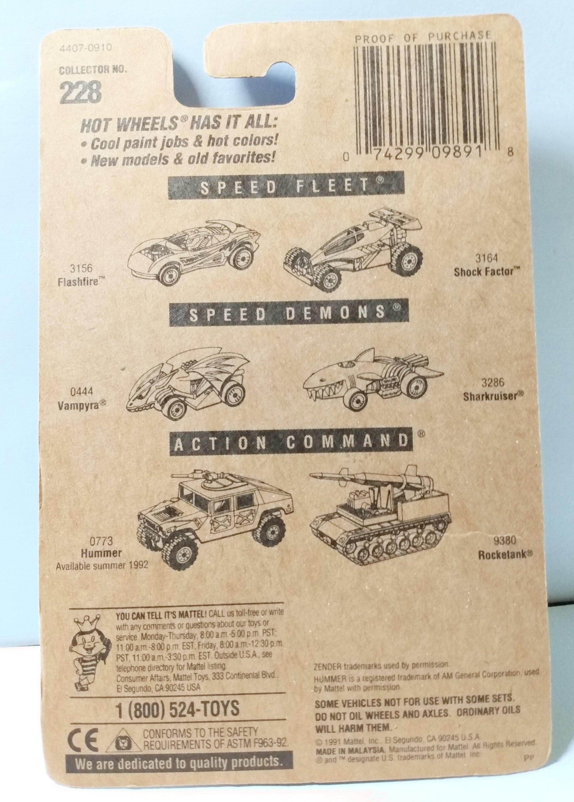 Hot Wheels Collector #228 Zender Fact 4 Sports Car Green uh 1994 - TulipStuff