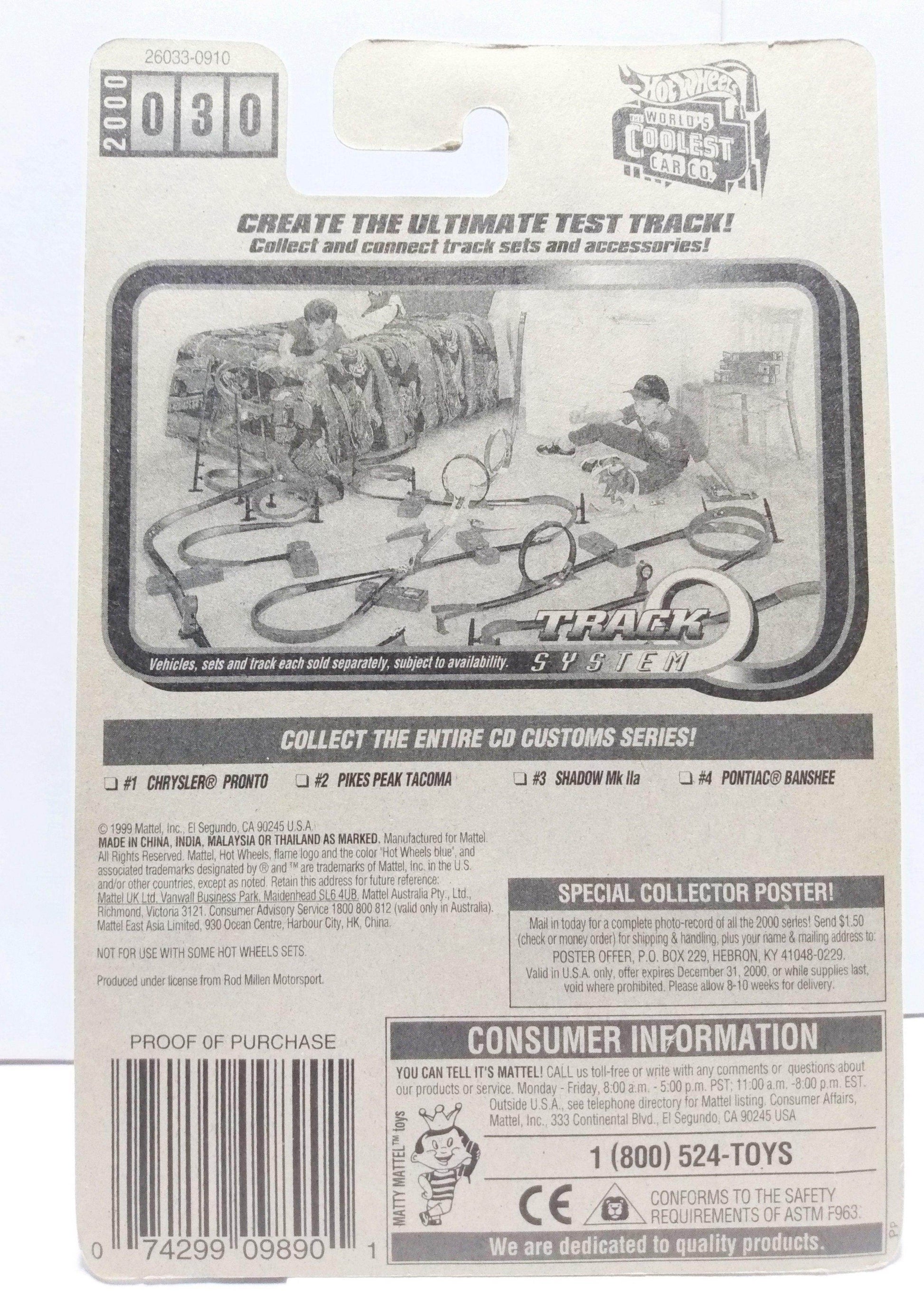 Hot Wheels CD Customs Pikes Peak Tacoma Racing Truck 2000 #030 - TulipStuff