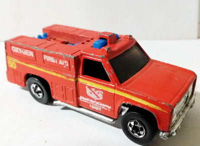 Hot Wheels 7650 Emergency Squad Paramedic Truck Hong Kong 1977 - TulipStuff