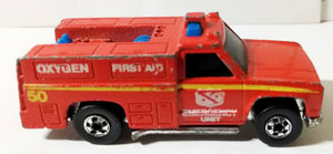 Hot Wheels 7650 Emergency Squad Paramedic Truck Hong Kong 1977 - TulipStuff