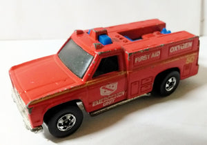 Hot Wheels 7650 Emergency Squad Paramedic Truck Hong Kong 1977 - TulipStuff