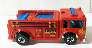 Hot Wheels 9640 Fire-Eater Fire Engine Truck Hong Kong 1977 bw - TulipStuff