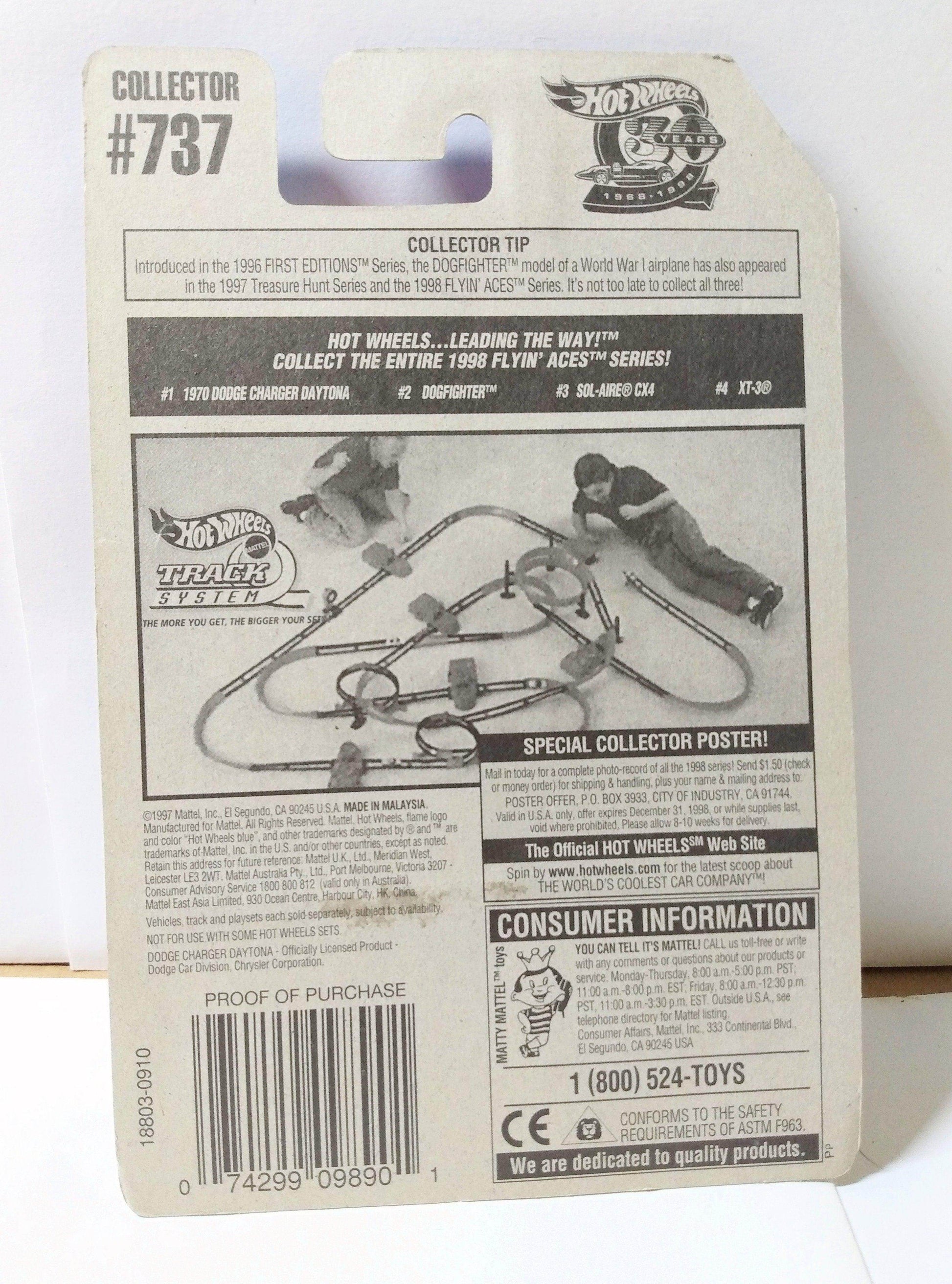 Hot Wheels Flyin' Aces Series 1970 Dodge Charger Daytona Collector 737 - TulipStuff