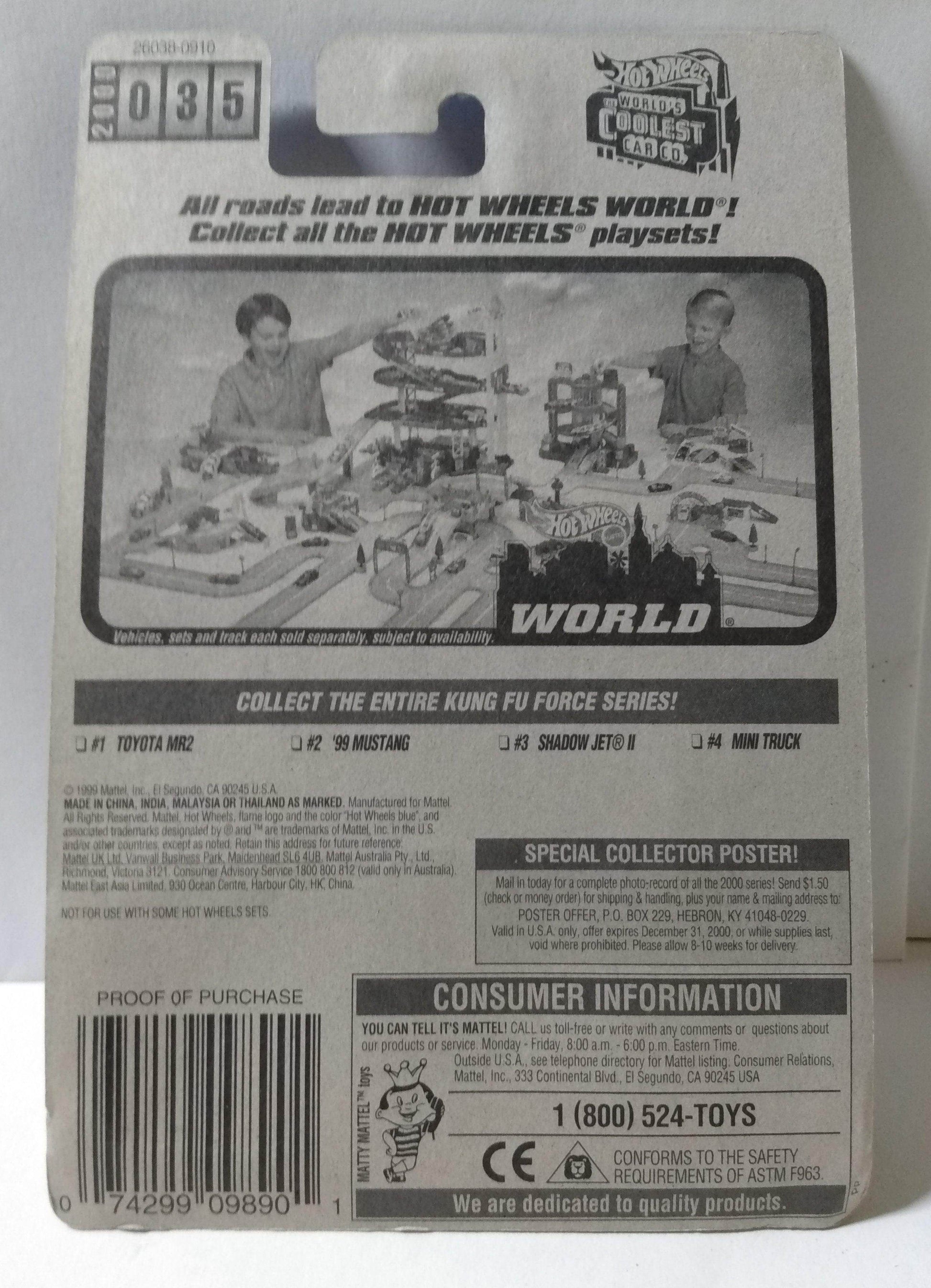 Hot Wheels Kung Fu Force Shadow Jet II Collector 2000 #035 - TulipStuff