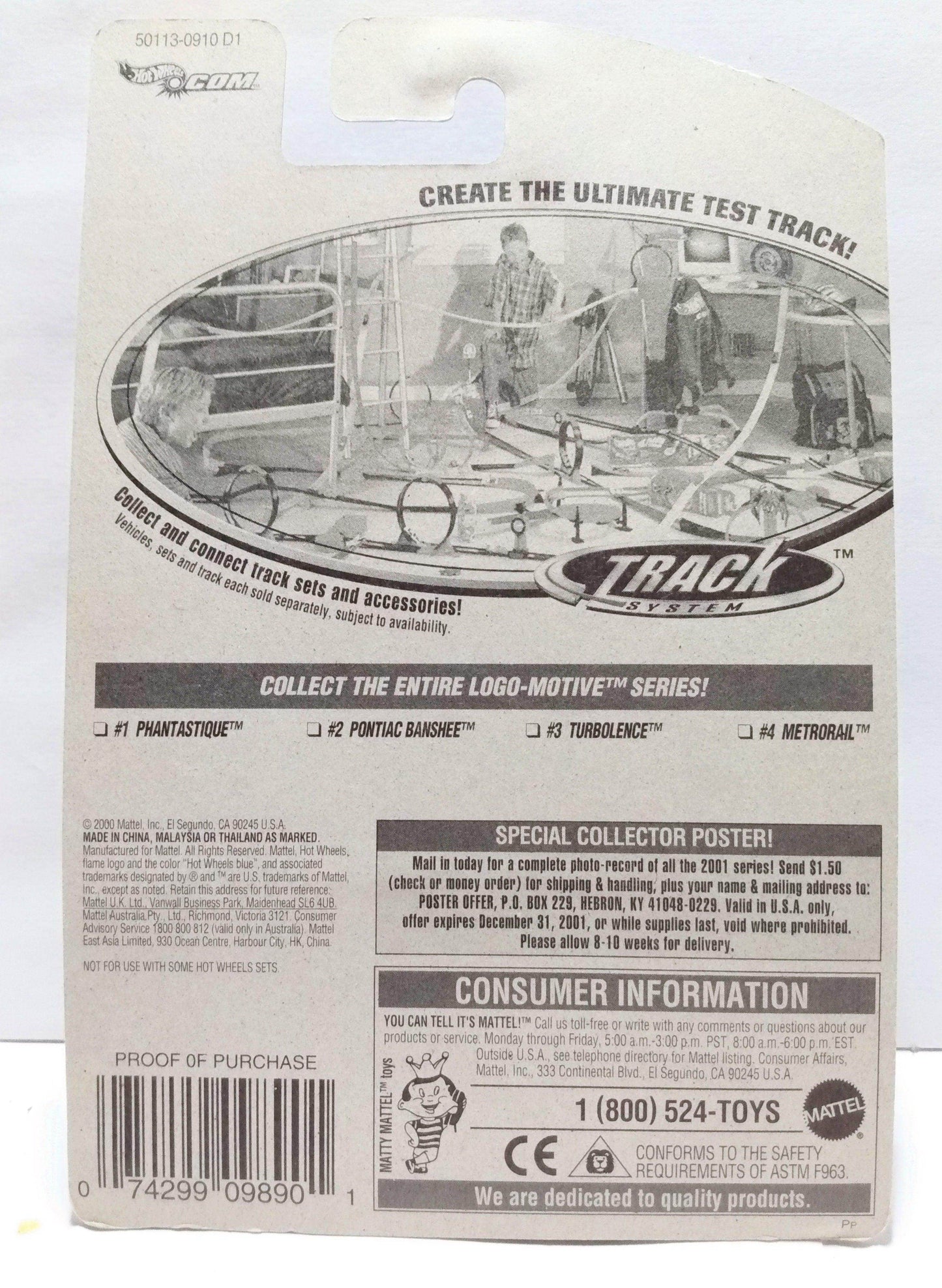 Hot Wheels Logo-motive Series Turbolence 2001 Collector #075 - TulipStuff