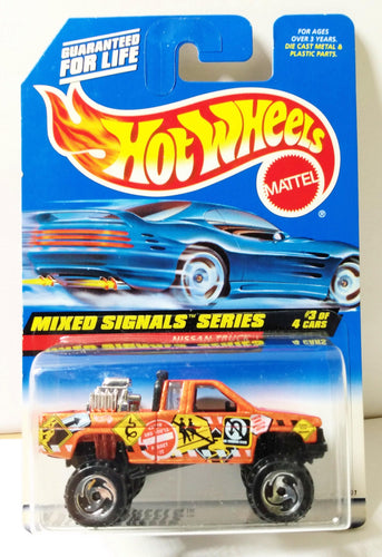 Hot Wheels Collector #735 Mixed Signal Nissan Hardbody Truck 1998 - TulipStuff