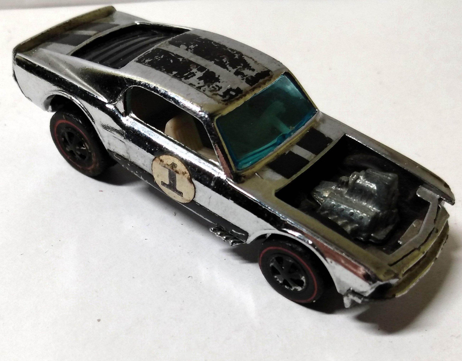 Hot Wheels Redline Club Car Chrome Ford Mustang Boss Hoss 302 1970