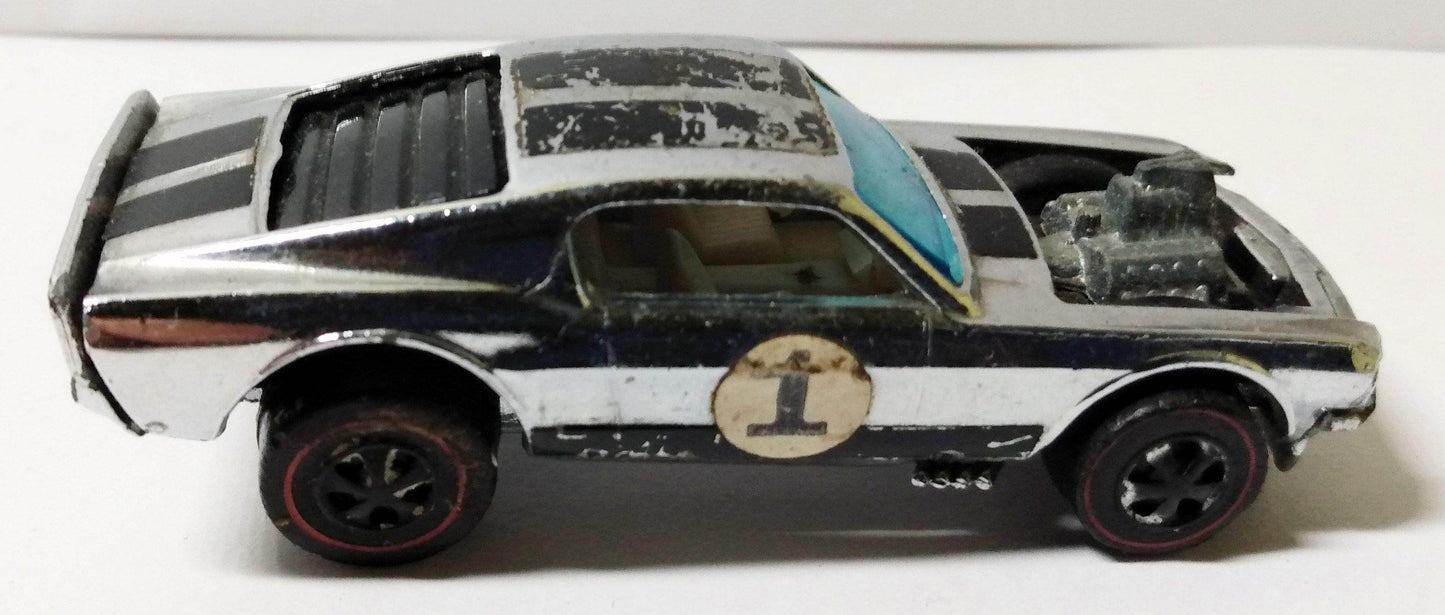 Hot Wheels Redline Club Car Chrome Ford Mustang Boss Hoss 302 1970 - TulipStuff