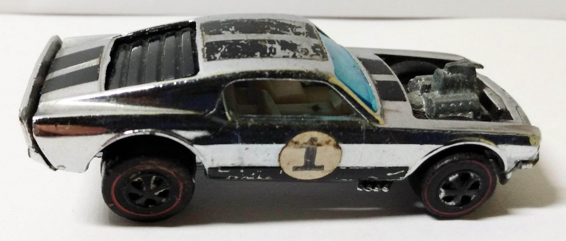 Hot Wheels Redline Club Car Chrome Ford Mustang Boss Hoss 302 1970 - TulipStuff