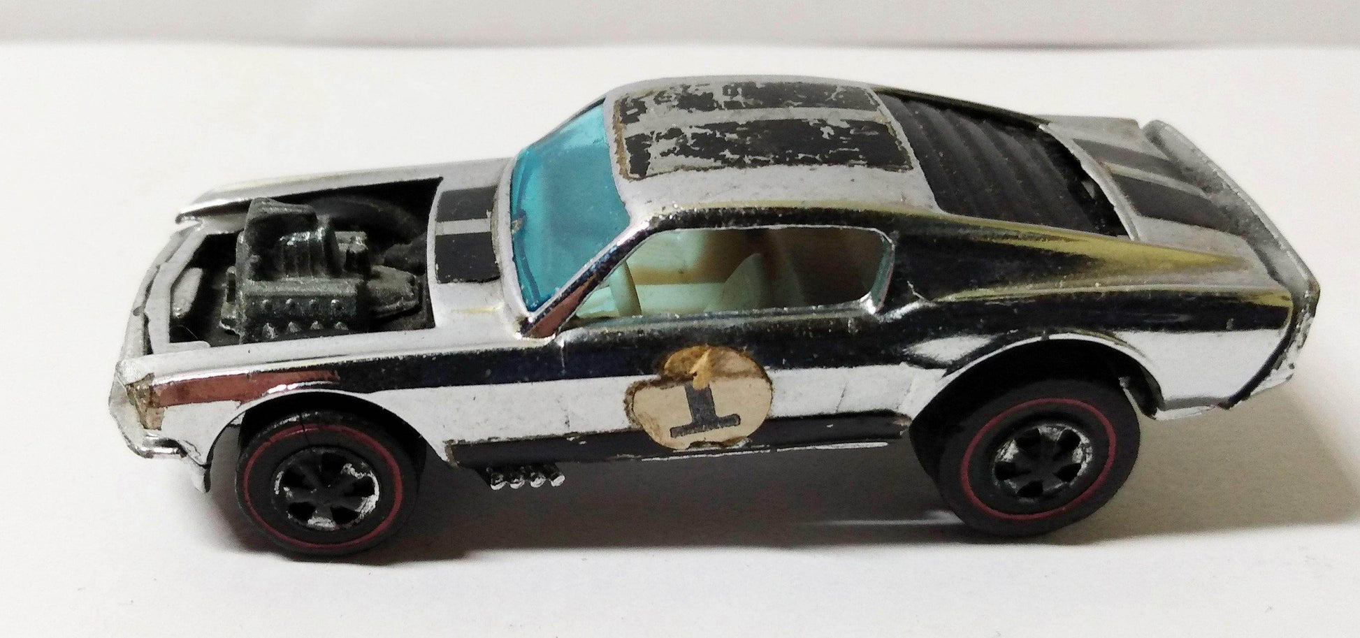 Hot Wheels Redline Club Car Chrome Ford Mustang Boss Hoss 302 1970 - TulipStuff