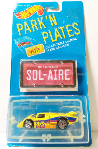 Hot Wheels Park 'N Plates Sol-Aire CX4 License Plate Garages 1988 - TulipStuff