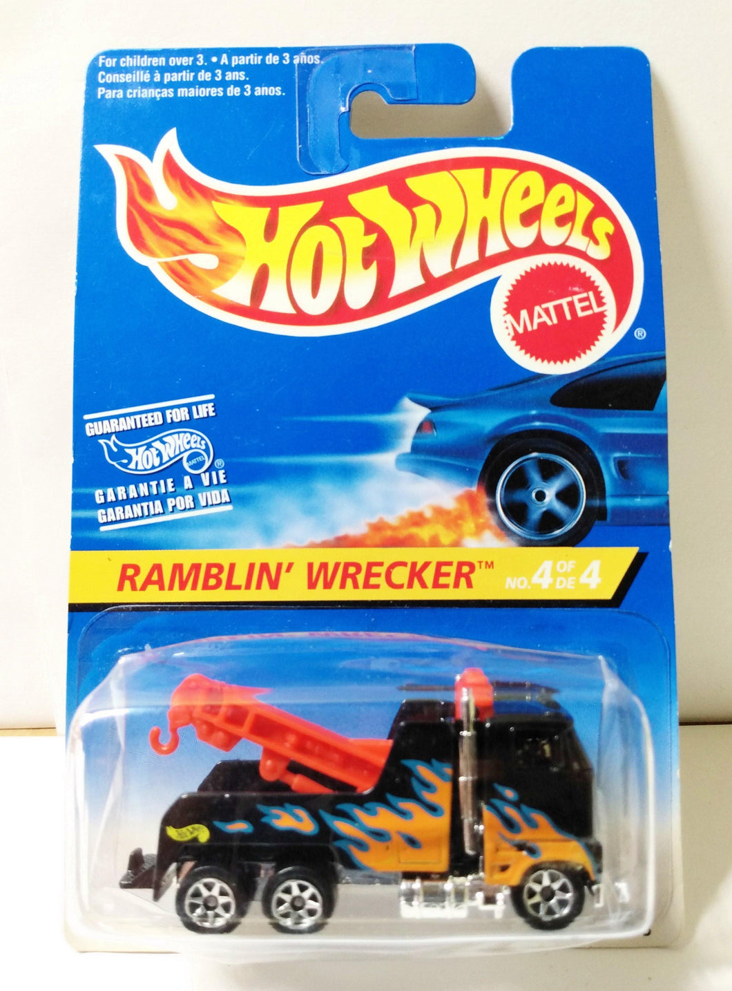 Hot Wheels Heat Fleet Ramblin Wrecker Tow Truck International Card - TulipStuff