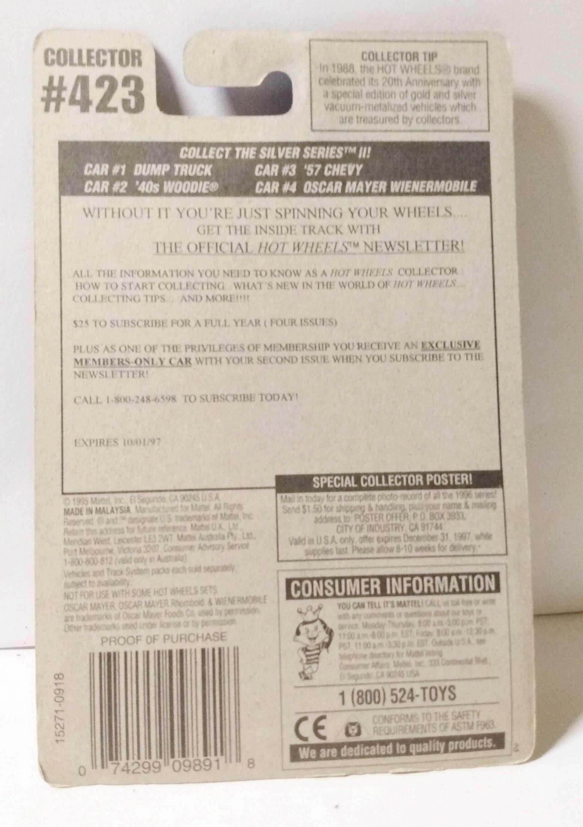 Hot Wheels Silver Series II Oscar Mayer Wienermobile #423 1995 - TulipStuff