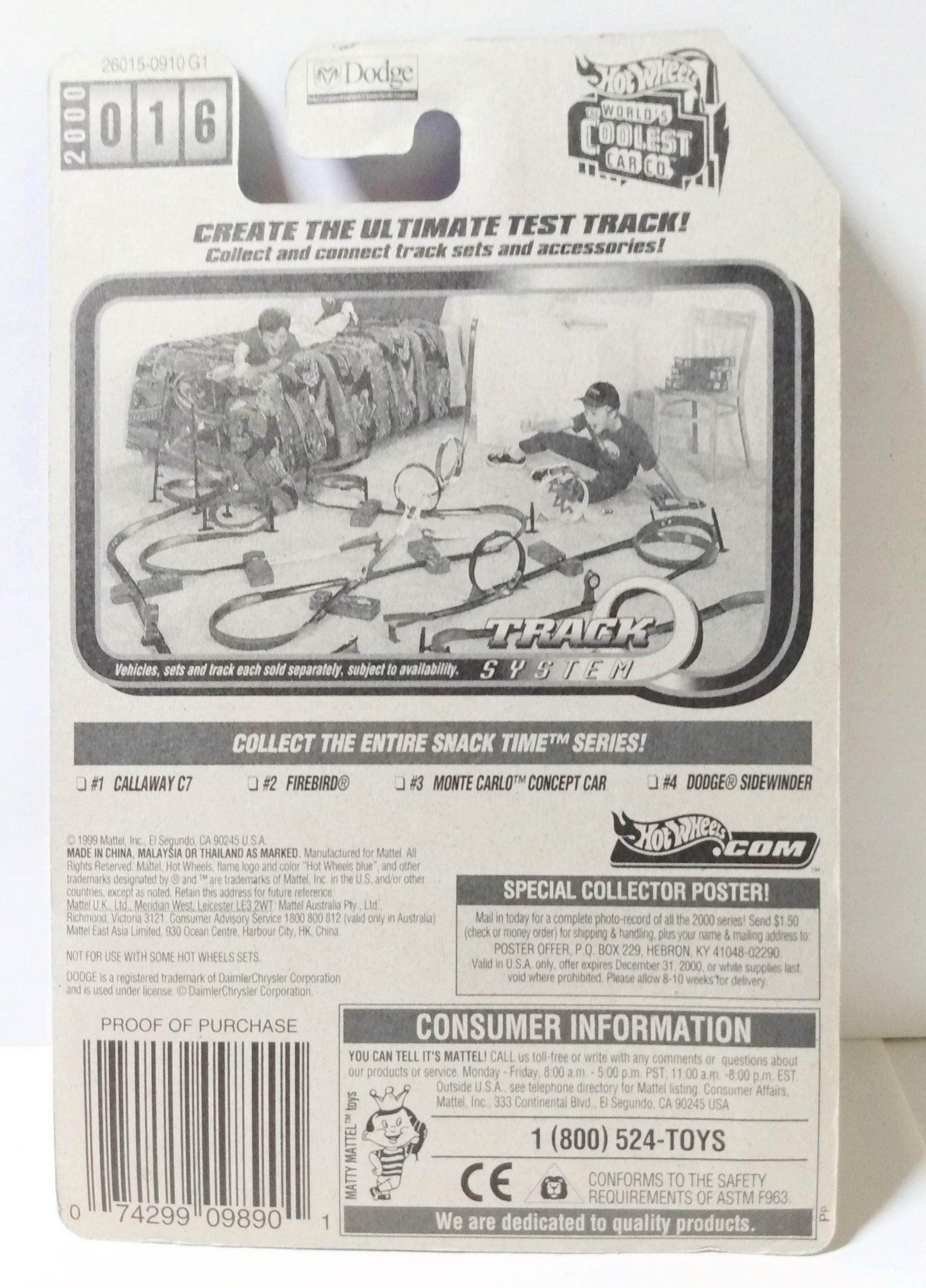 Hot Wheels Snack Time Series Dodge Sidewinder 2000 #016 - TulipStuff