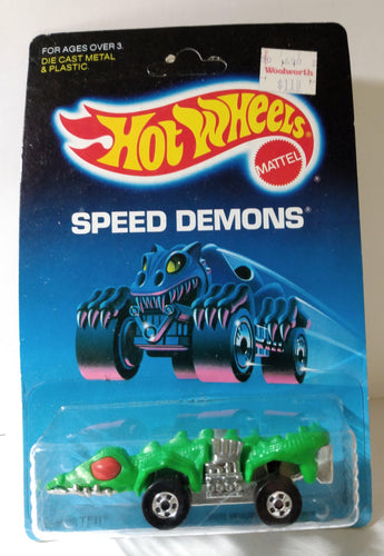 Hot Wheels 2059 Speed Demons Fangster Malaysia Basic Wheels BW 1988 - TulipStuff