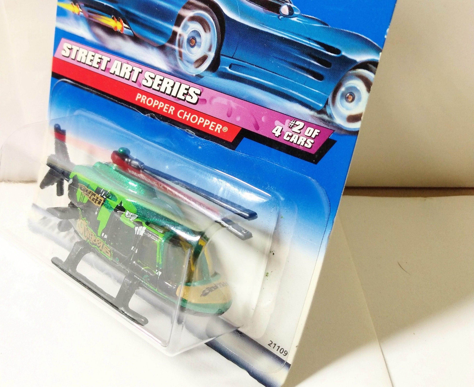 Hot Wheels Street Art Series Propper Chopper Helicopter 1998 - TulipStuff