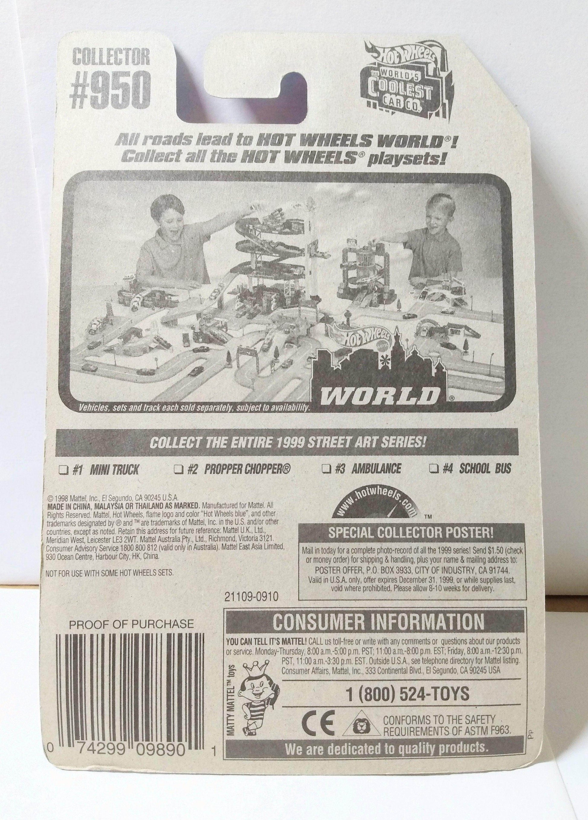 Hot Wheels Street Art Series Propper Chopper Helicopter 1998 - TulipStuff