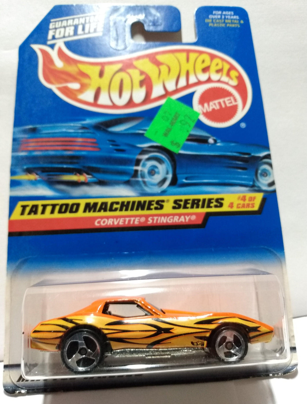 Hot Wheels Tattoo Machines Chevrolet Corvette Stingray Collector #688 - TulipStuff