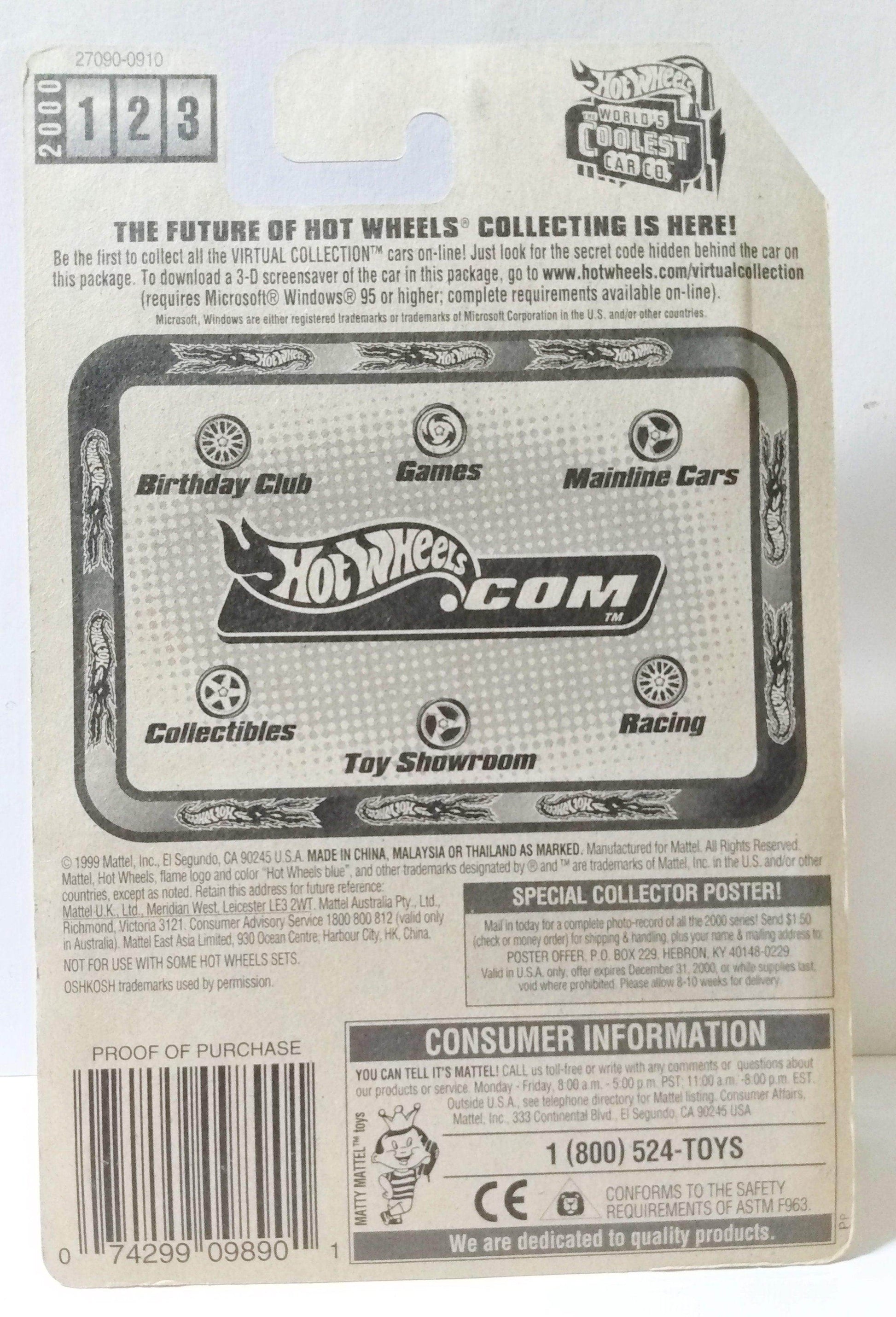 Hot Wheels Virtual Collection Oshkosh Cement Truck 2000 #123 - TulipStuff